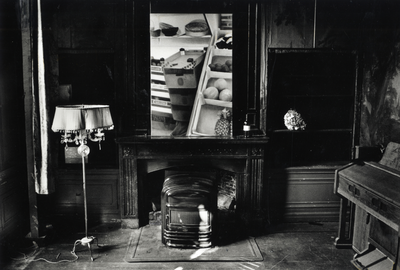 500433 Interieur van het landhuis Oud Amelisweerd (Koningslaan 9) te Bunnik: oud-hollandse kamer, tijdens een door ...